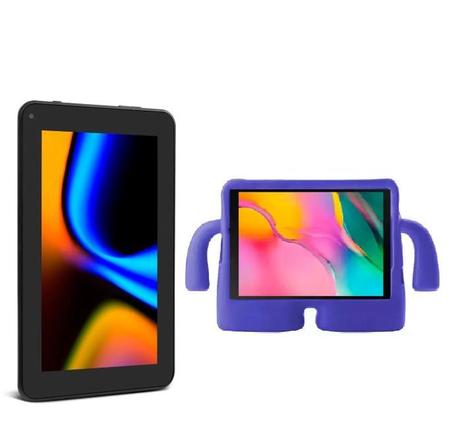 Imagem de Tablet Infantil M7 Wi-fi 64GB 4GB Ram 7" NB409 Com Capa Universal Roxa