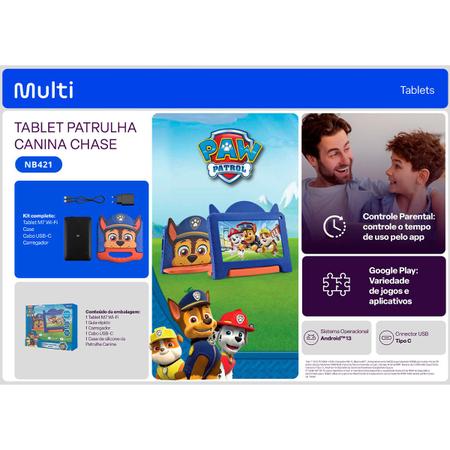 Imagem de Tablet Infantil Multilaser 4GB Ram 64GB Youtube 