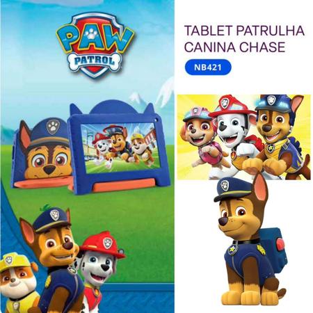 Imagem de Tablet Infantil Patrulha Canina Azul 4+64GB Wi-fi Android 13