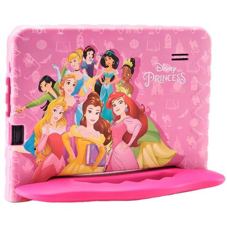 Imagem de Tablet Infantil Princesa Disney Multilaser NB372 Rosa Kids Capa Silicone 32GB Para Criança Youtube