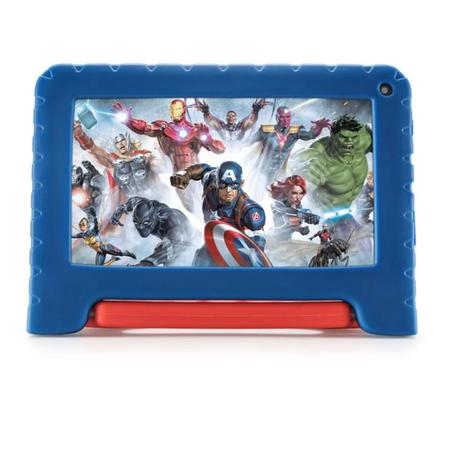 Imagem de Tablet Infantil Vingadores 4GB RAM + 64GB + Tela 7 pol + Case + Wi-fi + Android 13 + Quad Core Multi - NB417