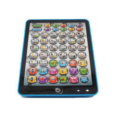 Imagem de Tablet Interativo Educativo Infantil Didático 54 Funções Inglês Português Azul Wellkids