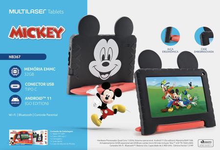 Imagem de Tablet kids 32gb Tela 7" WIFI Mickey Mouse Infantil com case Emborrachado + Caneta Touch