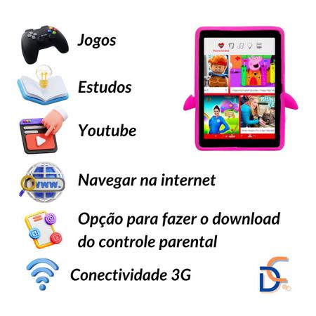 Tablet M10 Multilaser 3G 64GB Celular Kit Capa Infantil + Caneta Touch -  Acessórios para Kindle, E-Reader, Tablet e iPad - Magazine Luiza