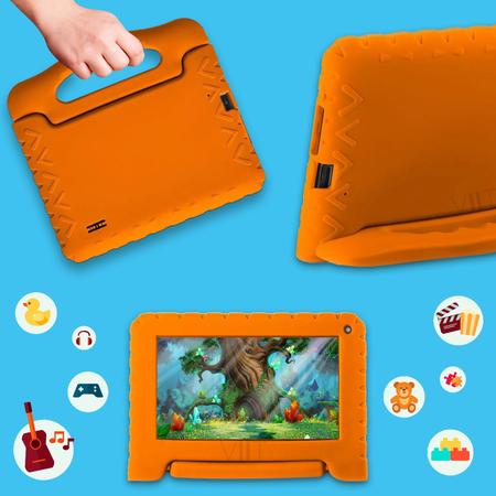 Tablet Infantil Multilaser NB380 Laranja Kid Pad Capa de Silicone 32GB Para  Criança  Netflix - Tablet Infantil - Magazine Luiza