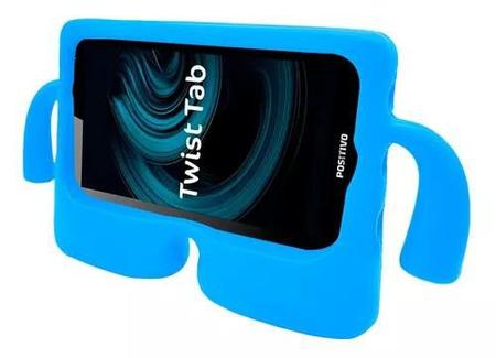 Imagem de Tablet Para Criança Positivo 64Gb 2Gb Ram Com Capa UnIversal Infantil Azul 