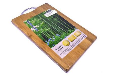 Imagem de Tabua De Corte Em Bambu Para Churrasco Legumes Com Alça 32x22cm