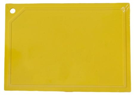 Imagem de Tabua de Corte em polietileno - amarela - canaleta - 50 x 30