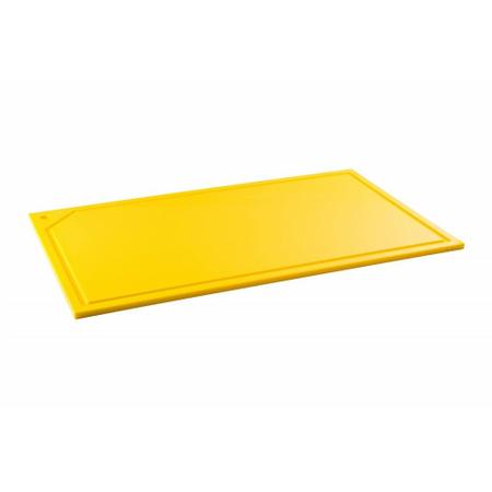 Imagem de Tabua de Corte em polietileno - amarela - canaleta - 50 x 30