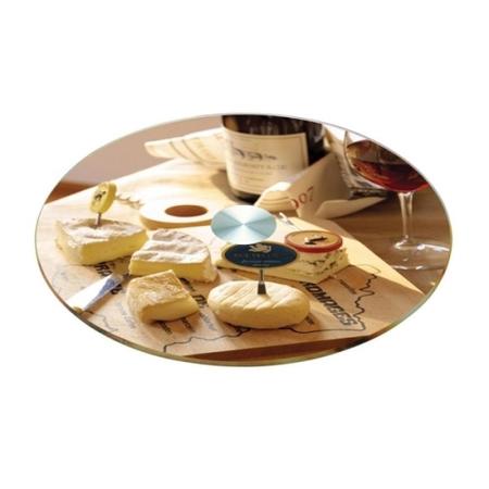 Imagem de Tabua giratoria para queijo de vidro temperado