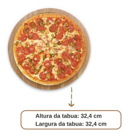Imagem de Tabua Pizza Forno A Lenha Pizzada 8 Divisões - Bambu