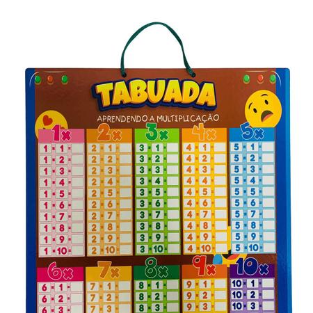 Jogo Educativo Tabuada Lúdico Madeira Mdf Montessori