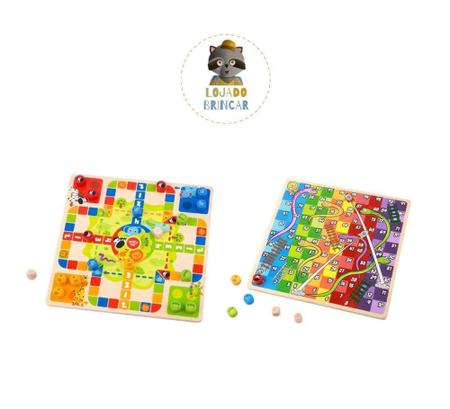 Jogo Tabuleiro 2 em 1 - Ludo e Jogo das Cobras - Tooky Toy, Magalu  Empresas