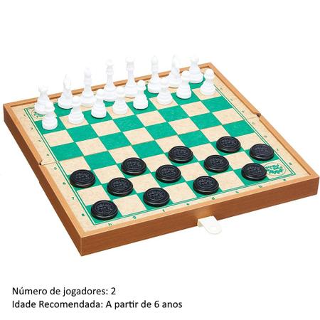 Jogo Xadrez Madeira Dobrável Tabuleiro Profissional Clássico Pais e Filhos  Diversão 40cmx40cm em Promoção na Americanas