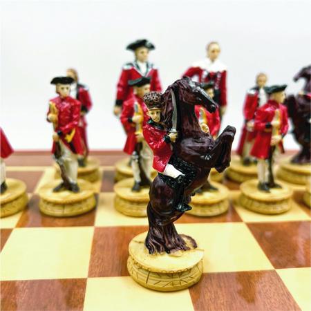 Venda Easytoday de madeira jogo de xadrez conjunto de resina do personagem  de modelagem de peças de xadrez chinês retro guerreiros de terracota  tabuleiro de xadrez de madeira de presente > Esportes