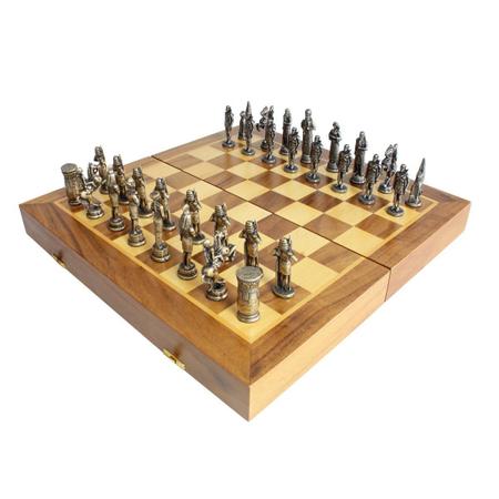 Conjunto medieval com tabuleiro de xadrez de alta qualidade 32 prata de  ouro peças de xadrez figura jogo de tabuleiro conjuntos szachy checker