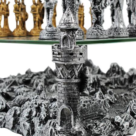 Tabuleiro Xadrez 3D Medieval Luxo Cavaleiros Medievais - BY - Jogo de  Dominó, Dama e Xadrez - Magazine Luiza