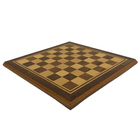 Tabuleiro de Xadrez Premium 45x45 madeira imbuia c/ brilho