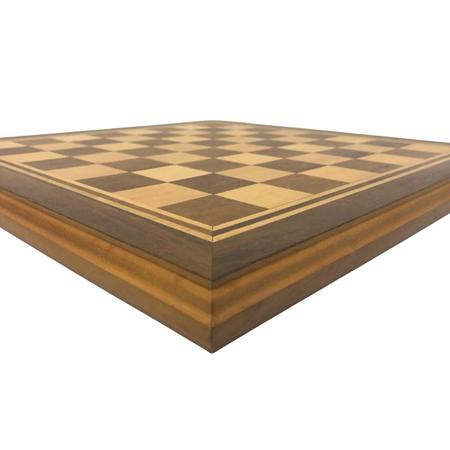 Tabuleiro de Xadrez Premium 45x45 madeira imbuia c/ brilho