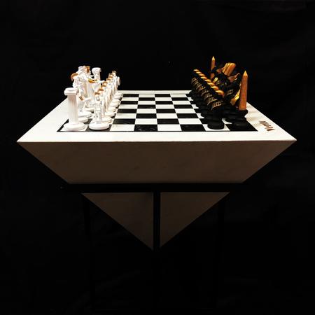 o rei no jogo de xadrez de batalha fica no tabuleiro de xadrez com