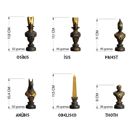 Jogo de Tabuleiro Verito Xadrez Luxo Deuses Do Egito - Versão Exclusiva -  Faz a Boa!