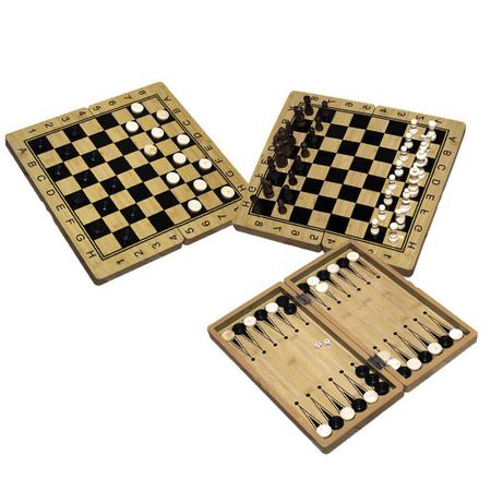 Tabuleiro Dobrável De Madeira 3 Em 1 Xadrez Damas Gamão 39,5cm, o xadrez é  considerado mundialmente um jogo de estratégias 