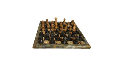 Tabuleiro - Jogo de Xadrez em Pedra Sabão, composto por