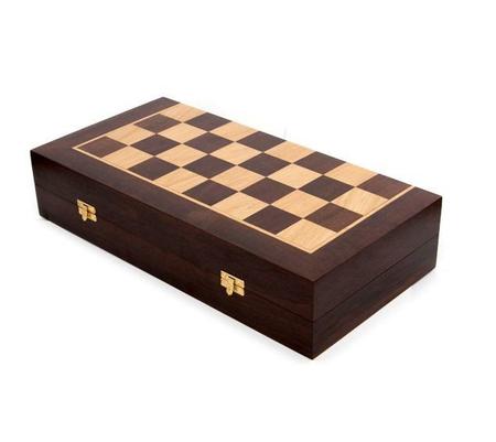 Tabuleiro de xadrez c/ estojo para peças 43x43
