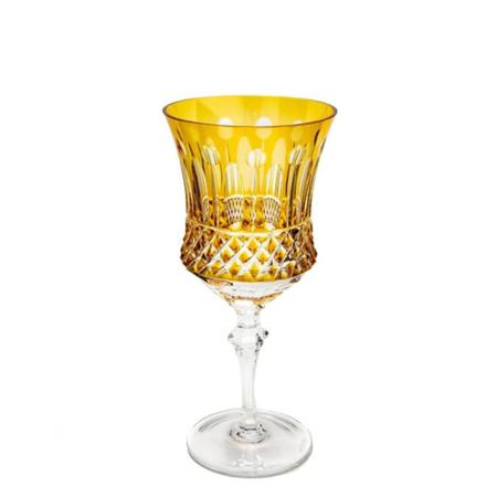 Imagem de Taça de Cristal Mozart para Água Amarelo Lapidado 69