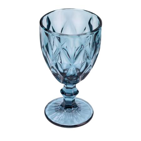 Imagem de Taça de Vidro Diamond Azul 320 ml
