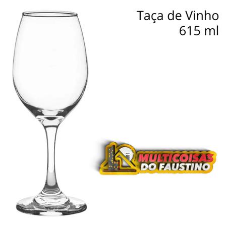 Imagem de Taça De Vinho Grande 615 Ml Taça De Vinho Buffet Kit Com 4un