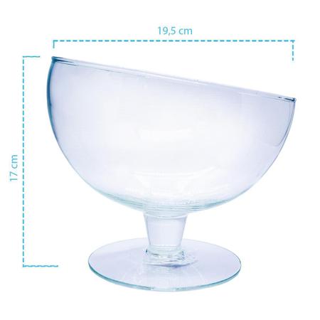 Imagem de Taça Decorativa De Vidro Bomboniere Transparente Grande