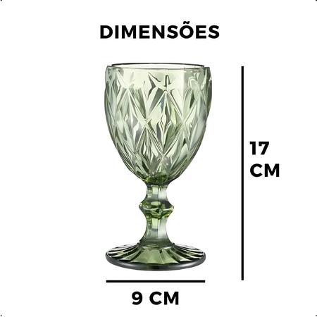 Imagem de Taça Diamante Diamond 300ML Vidro Verde Com 6 Peças festas natal futuro jantar almoço