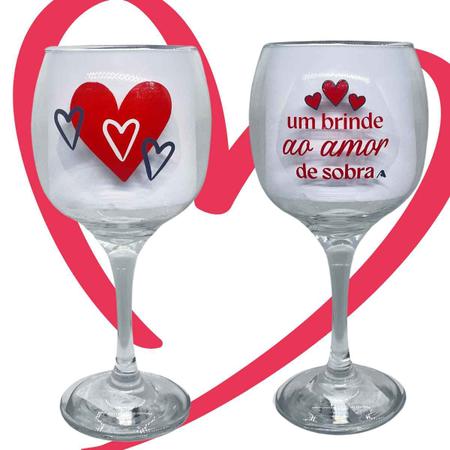Taça Grande Romântica Em Vidro 615mL AllMix Para Vinho, Gin Tônica, Drinks - Frases A Escolher Imagem de Taça Grande Romântica Em Vidro 615mL AllMix Para Vinho, Gin Tônica, Drinks - Frases A Escolher