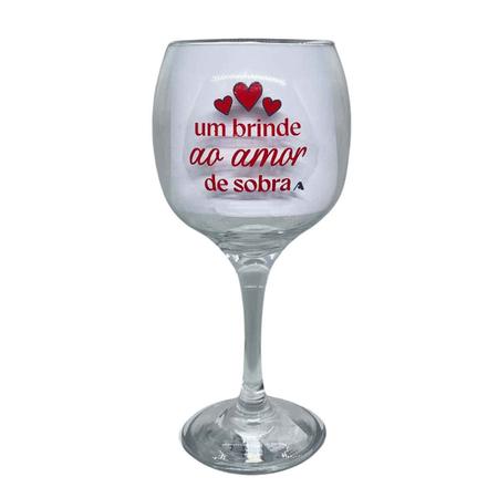 Taça Grande Romântica Em Vidro 615mL AllMix Para Vinho, Gin Tônica, Drinks - Frases A Escolher Imagem de Taça Grande Romântica Em Vidro 615mL AllMix Para Vinho, Gin Tônica, Drinks - Frases A Escolher