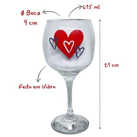 Taça Grande Romântica Em Vidro 615mL AllMix Para Vinho, Gin Tônica, Drinks - Frases A Escolher Imagem de Taça Grande Romântica Em Vidro 615mL AllMix Para Vinho, Gin Tônica, Drinks - Frases A Escolher