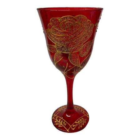 Taça Lírio Cigana Pomba Gira Rosa Vermelha Luxo Vidro 330Ml - Meta Atacado Imagem de Taça Lírio Cigana Pomba Gira Rosa Vermelha Luxo Vidro 330Ml