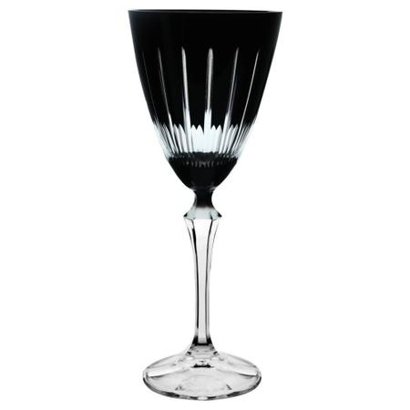 Imagem de Taca para vinho tinto Elizabeth lapidada em cristal ecologico 250ml A22cm cor preto - Bohemia