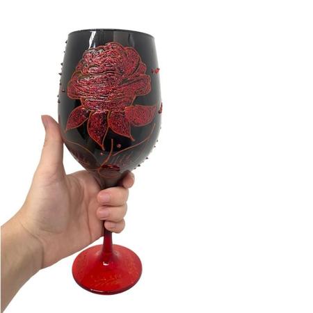 Imagem de Taça Pomba Gira Negra/Verm E Rosa Vermelha Barone 490Ml