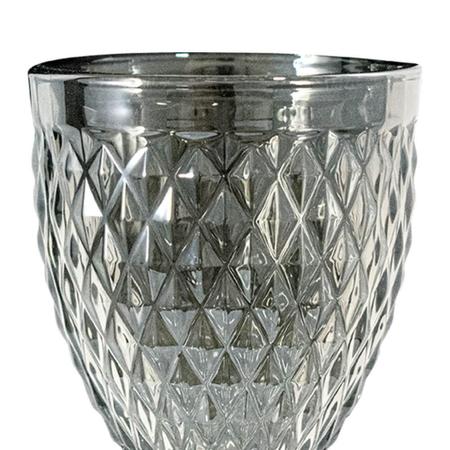 Imagem de Taças de Vidro 300ml 6pçs Bico de Abacaxi Fumê Espelhado