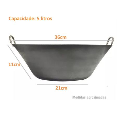 Imagem de Tacho Aço Carbono Beira Alta - Polido Nr 14 - 5 litros 