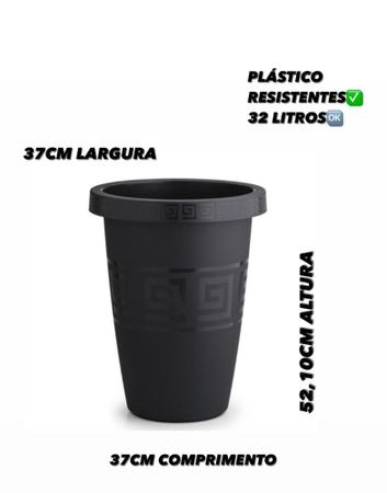 Imagem de Tacho Grego 32 Litros Plástico Reforçado Vaso Para Decorações Jaridm