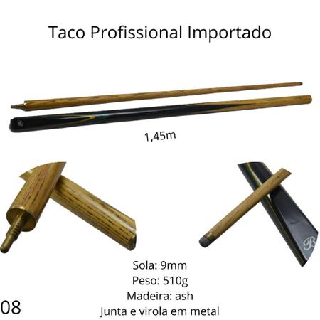 Taco De Sinuca / Bilhar Profissional Importado Madeira Ash