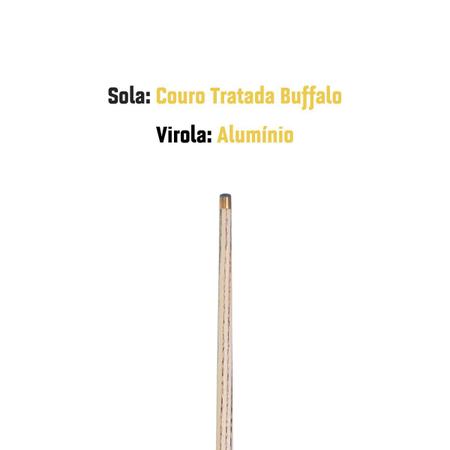 Taco Sinuca Buffalo 3/4 Madeira Ash Junior Snooker Vermelho