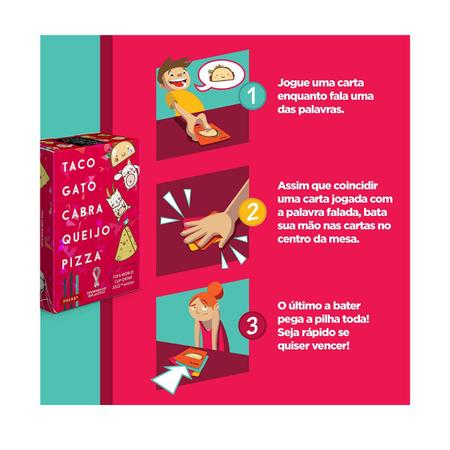 Jogo De Mesa Taco Gato Cabra Queijo Pizza Papergames - PAPER GAMES - Jogos  de Cartas - Magazine Luiza
