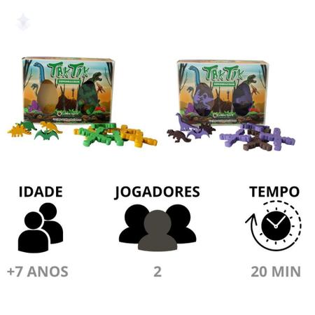 Tak Tik Dinossauro evolução do jogo da velha jogo infantil - Estilo jogo da  velha - Jogo da Velha - Magazine Luiza