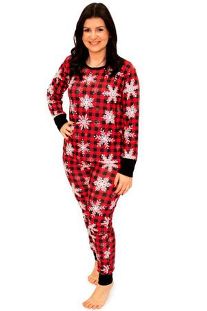 Imagem de Tal Mãe Tal Pet Pijama Feminino Longo e Roupa Pet Natal Flocos de Neve