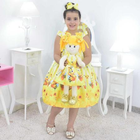 Imagem de Tal Menina Tal Boneca Helo - Vestido Abelhinha Bebê Festa