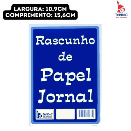 Imagem de Talão Rascunho de Papel Jornal Anotações Pedidos Tamoio - 10,9x15,6cm - 50 Folhas