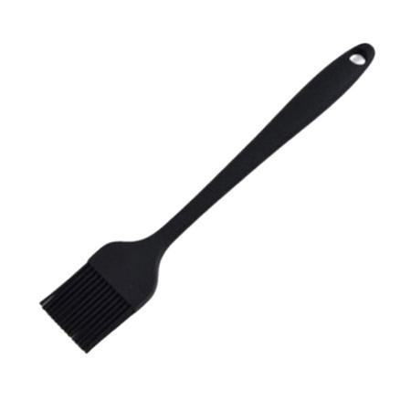 Imagem de Talheres de silicone preto individual -colher, espátula, pegador, concha, escumadeira e pincel